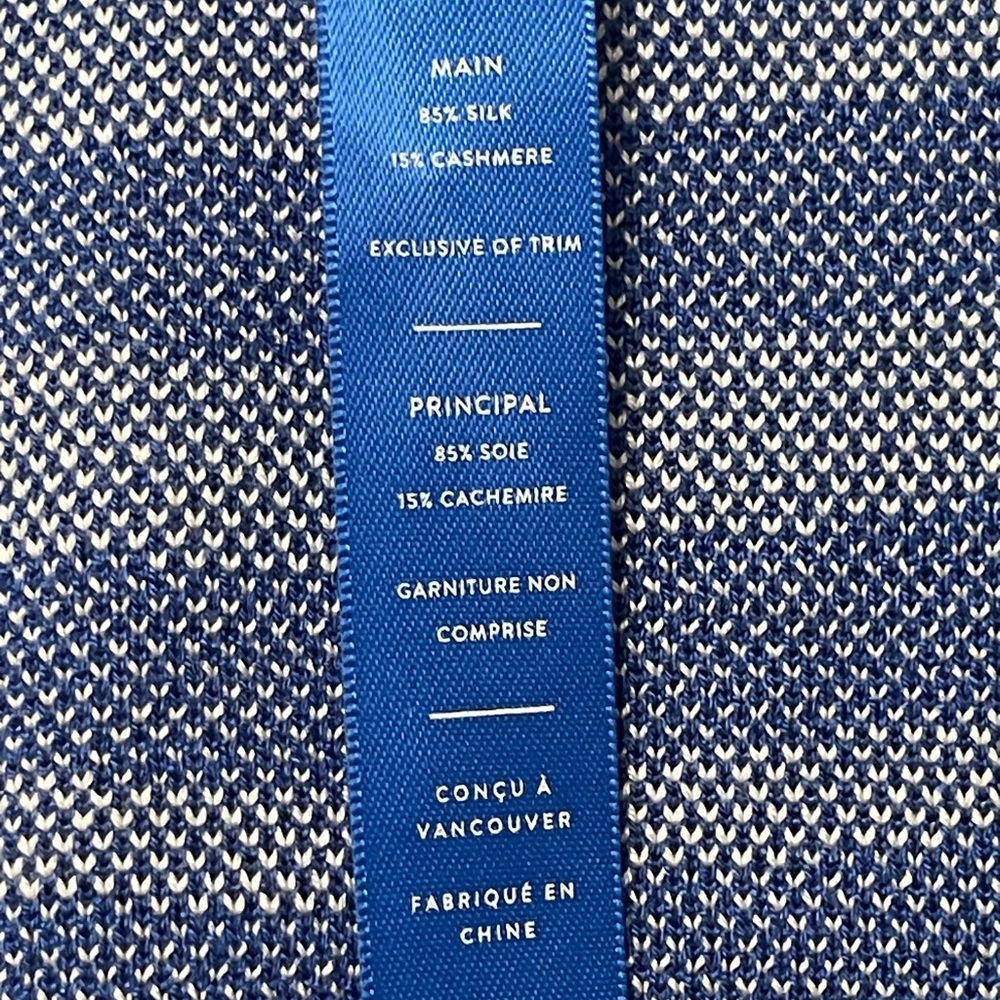 Kit and Ace Studio Cardigan Sz XS / S Blue and White - Picture 10 of 10